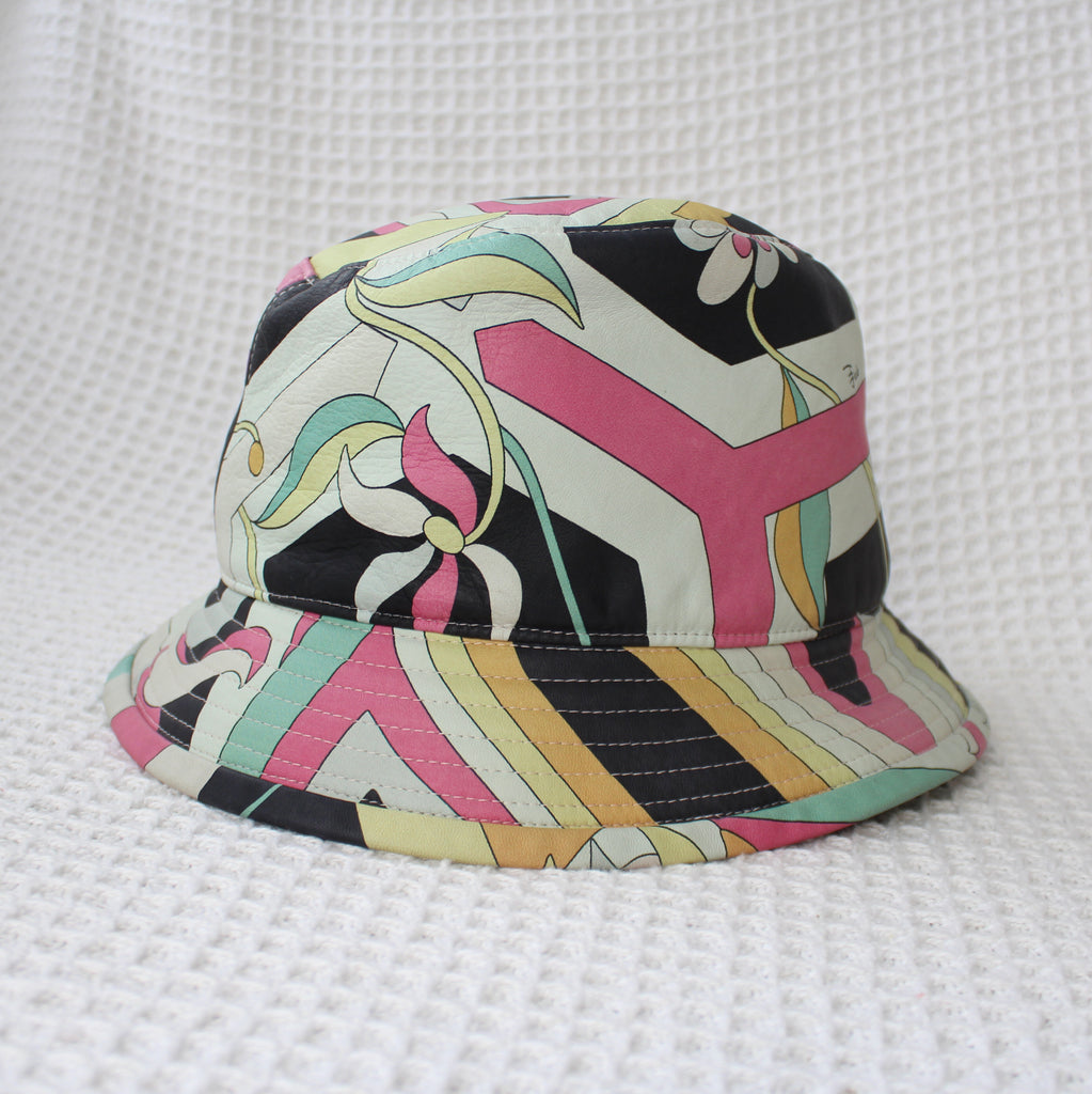 Emilio Pucci Leather Bucket Hat