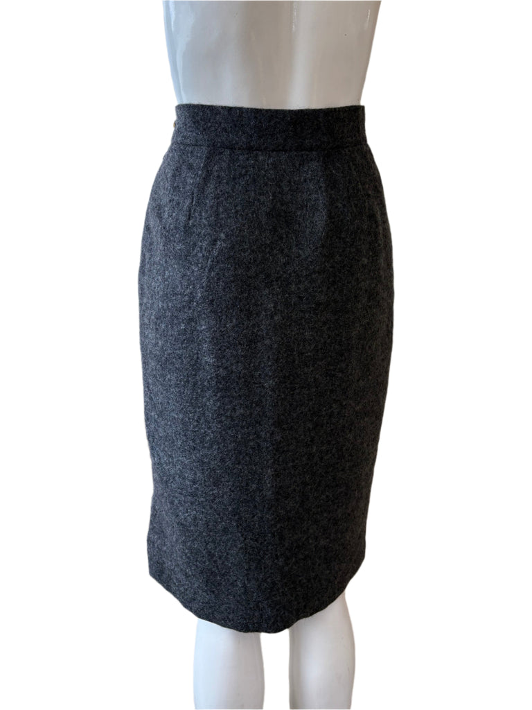 Vivienne Westwood Dark Grey Wool Midi Skirt