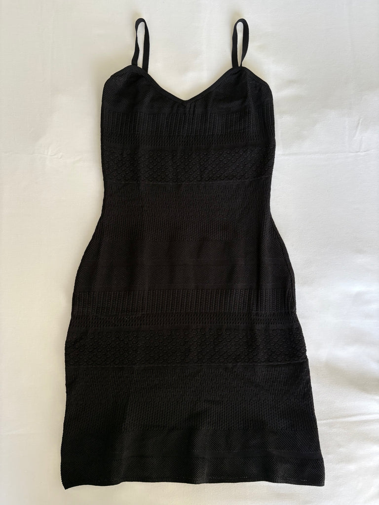 Moschino Cheap & Chic Black Semi Sheer Stretchy Dress