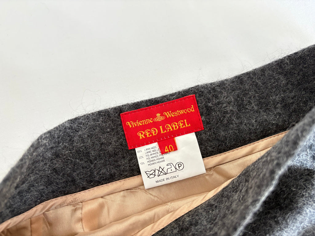 Vivienne Westwood Dark Grey Wool Midi Skirt
