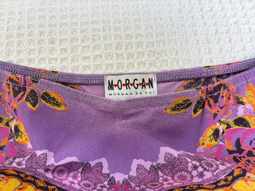 Morgan De Toi Floral Paisley Chevron Midi Skirt