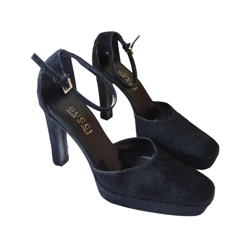 Gucci by Tom Ford Fall 1996 Black Platform Heels EU 37