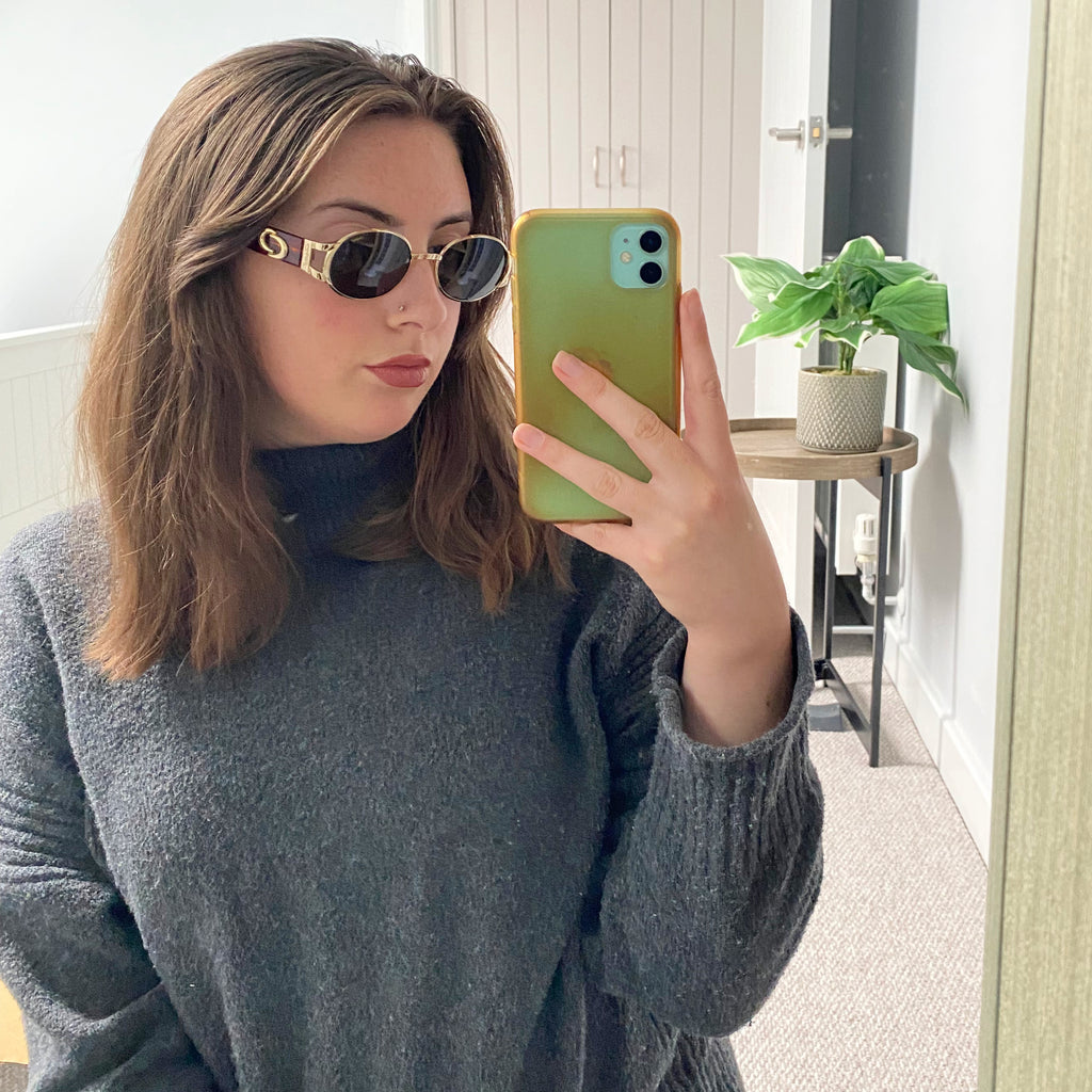 Chagall 90's Tortoise Shell Oval Sunglasses