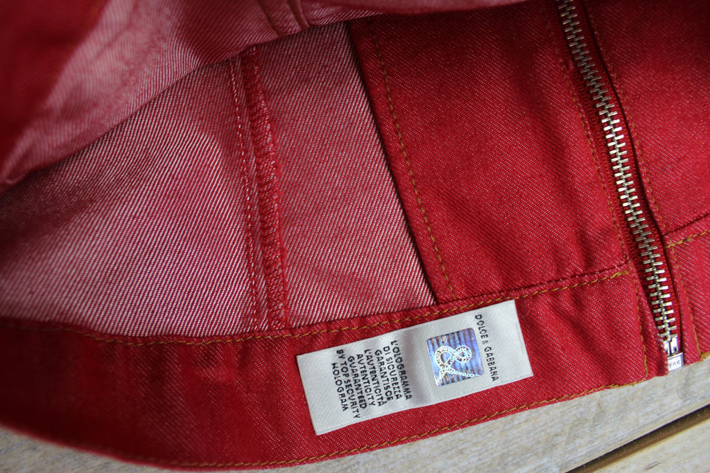 Dolce & Gabbana Red Fitted Zip Up Jacket