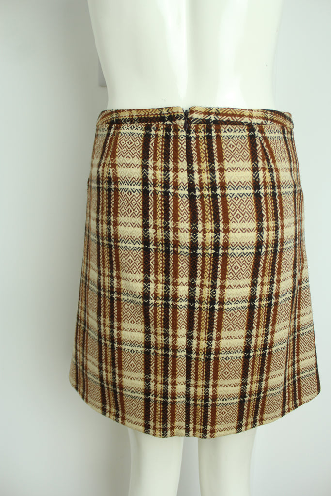 Dolce & Gabbana Wool Check Mini Skirt