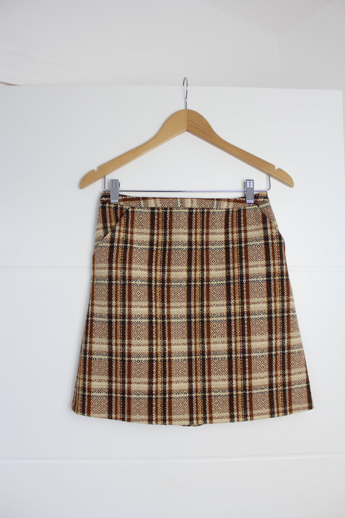 Dolce & Gabbana Wool Check Mini Skirt