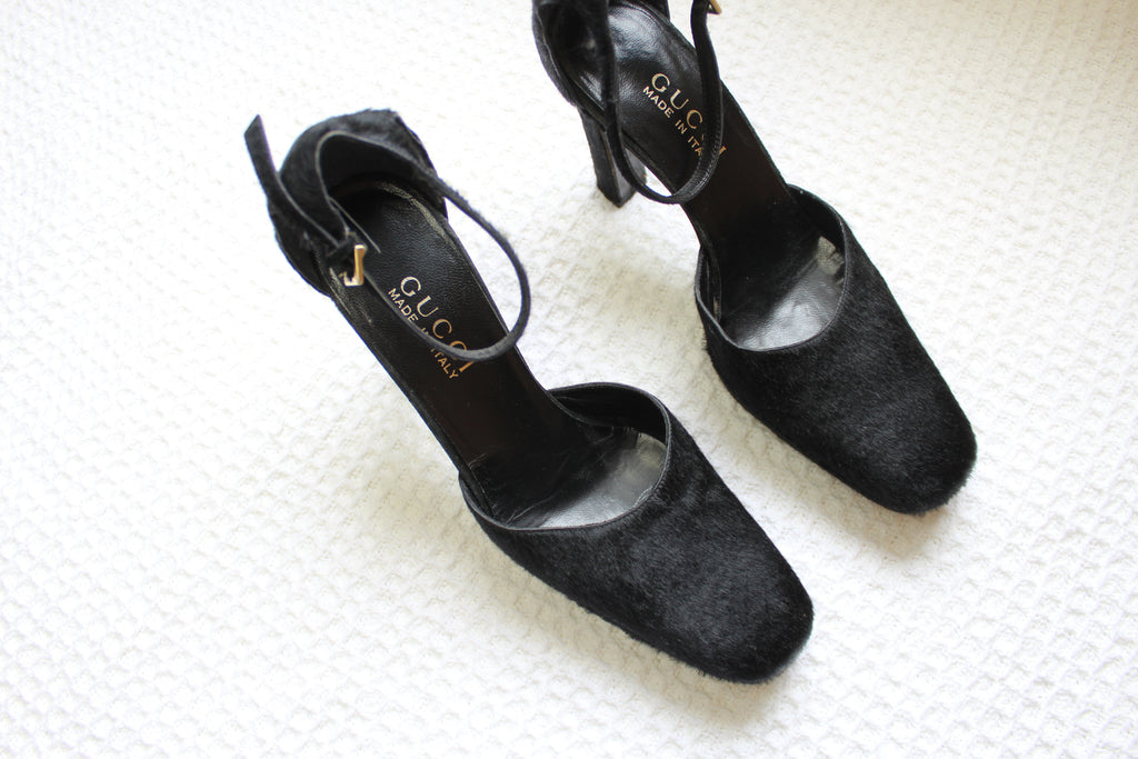 Gucci by Tom Ford Fall 1996 Black Platform Heels EU 37