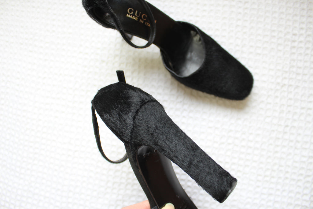 Gucci by Tom Ford Fall 1996 Black Platform Heels EU 37