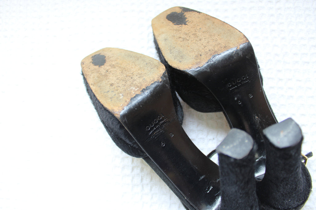 Gucci by Tom Ford Fall 1996 Black Platform Heels EU 37