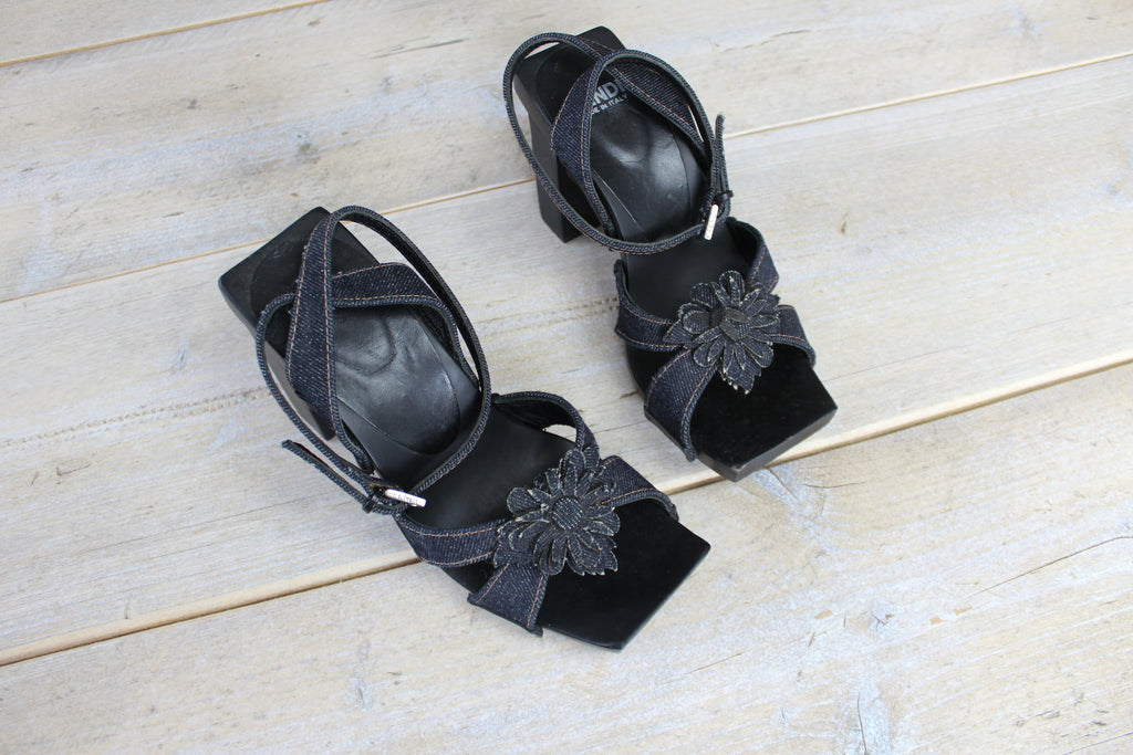 Fendi Denim Flower Heels EU 36