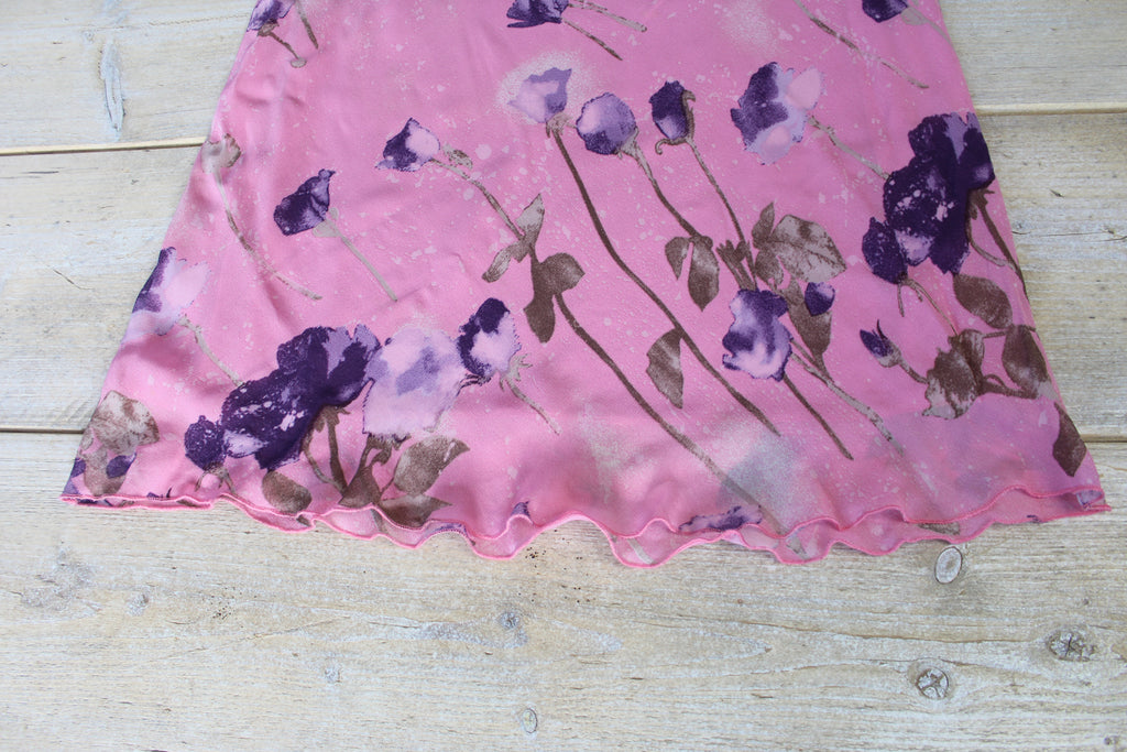 Blugirl by Blumarine Pink Floral Midi Skirt