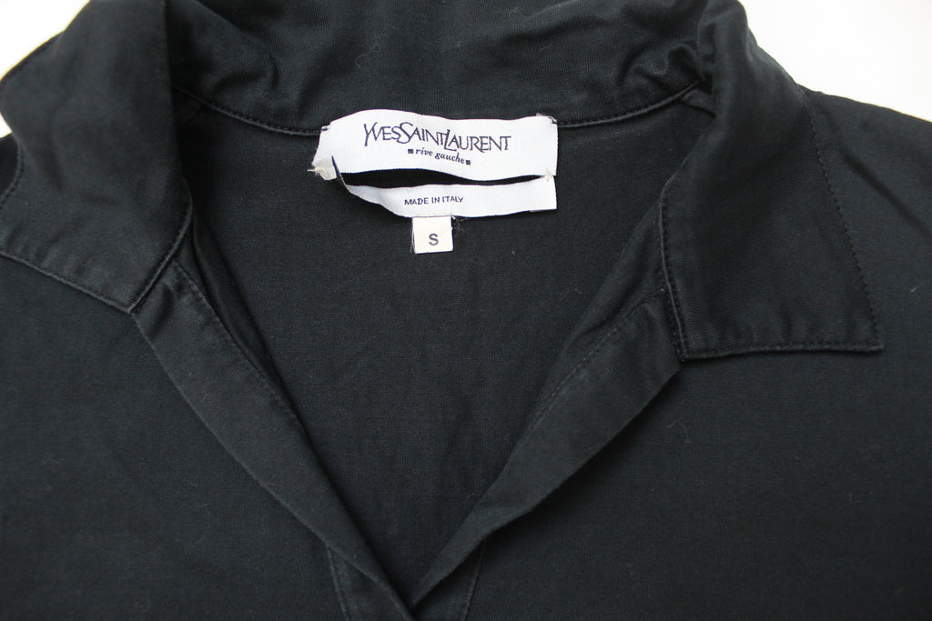 Yves Saint Lauren YSL Black Logo Sleeveless Tank