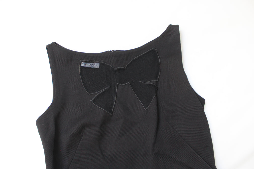 Moschino Cheap & Chic Black Bow Mesh Dress