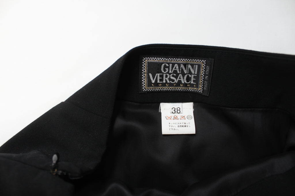Gianni Versace Black Ruched Skirt
