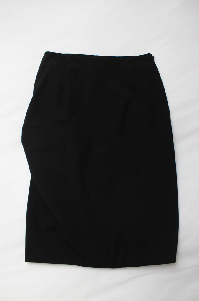 Gianni Versace Black Ruched Skirt
