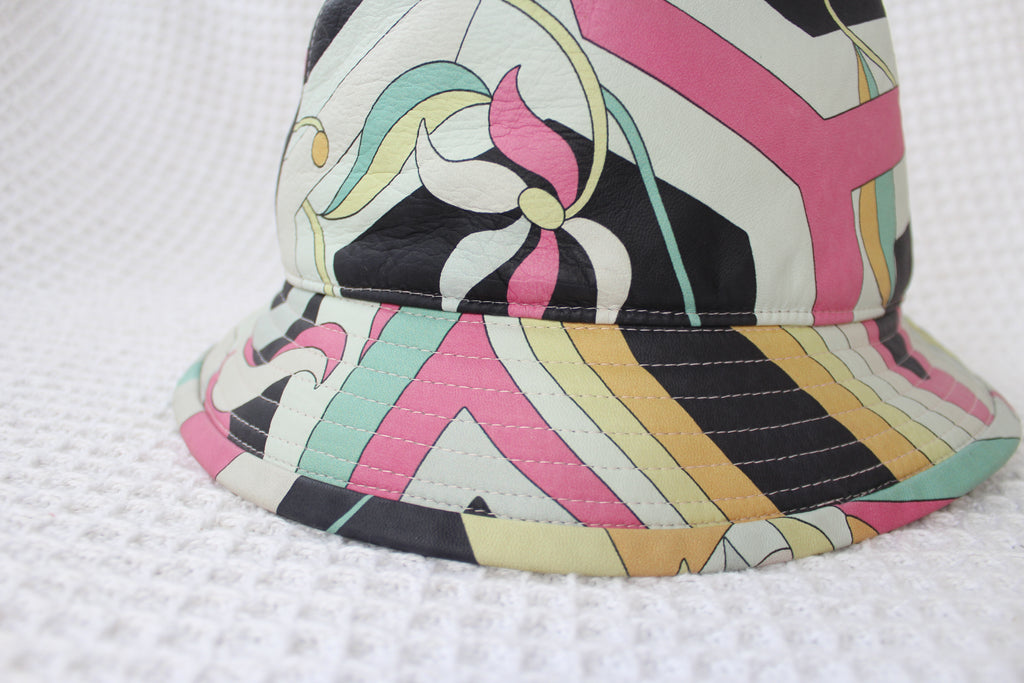 Emilio Pucci Leather Bucket Hat