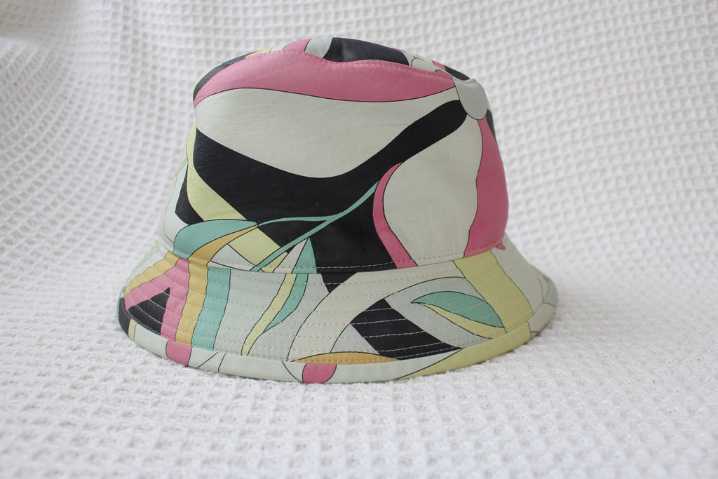 Emilio Pucci Leather Bucket Hat
