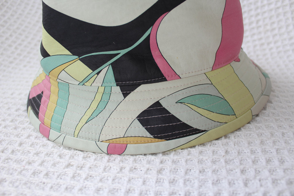 Emilio Pucci Leather Bucket Hat