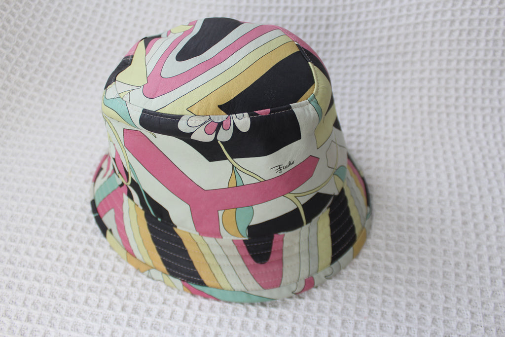Emilio Pucci Leather Bucket Hat