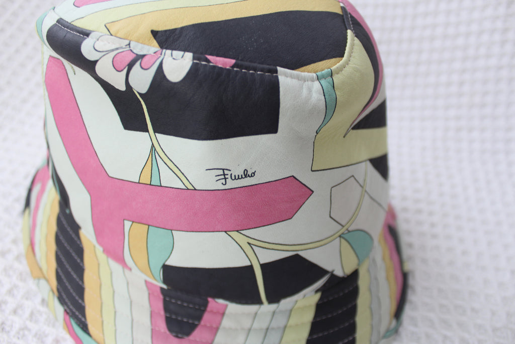 Emilio Pucci Leather Bucket Hat