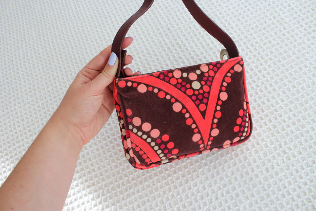 Emilio Pucci Velour Spot Patterned Mini Bag