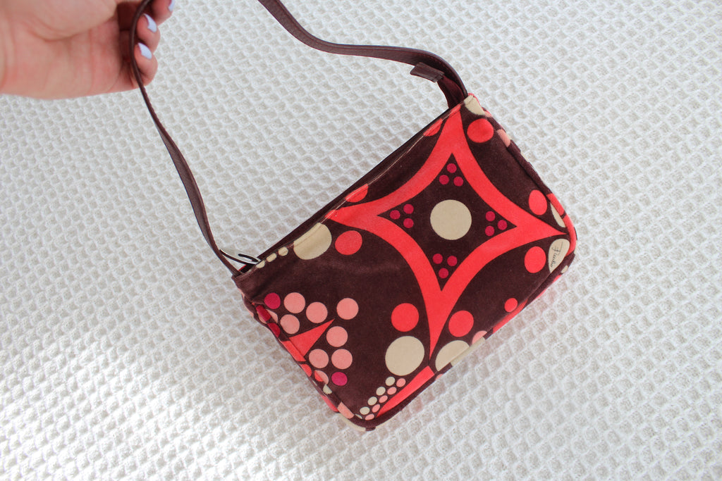 Emilio Pucci Velour Spot Patterned Mini Bag