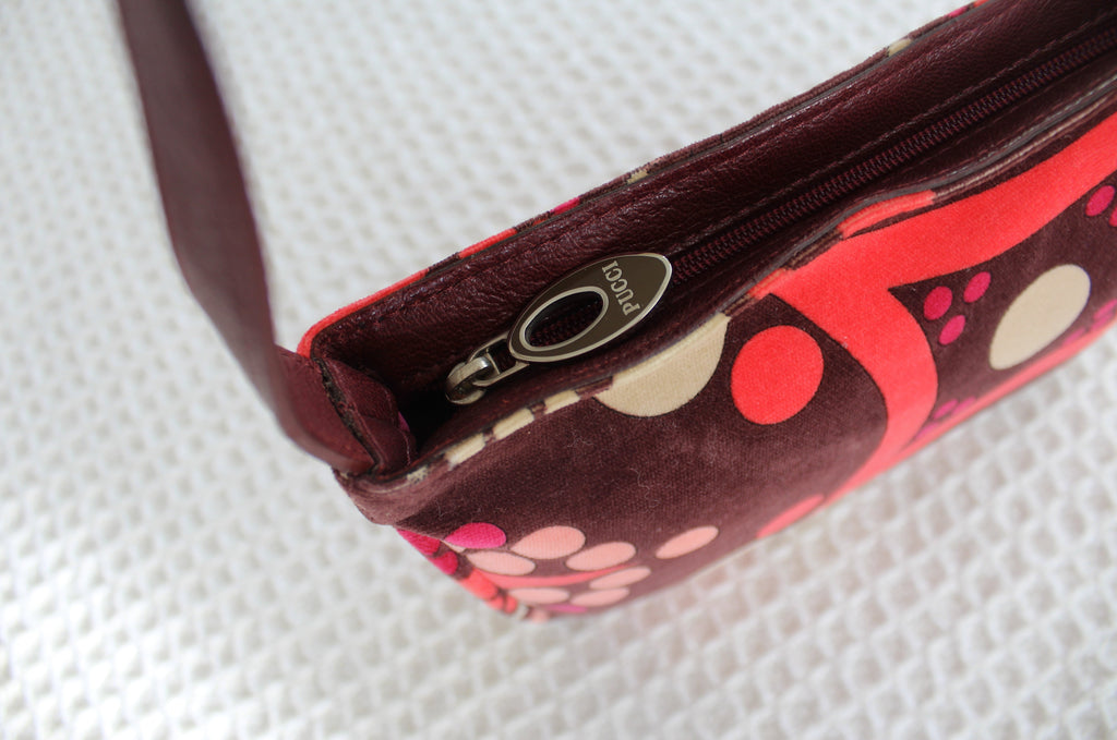 Emilio Pucci Velour Spot Patterned Mini Bag