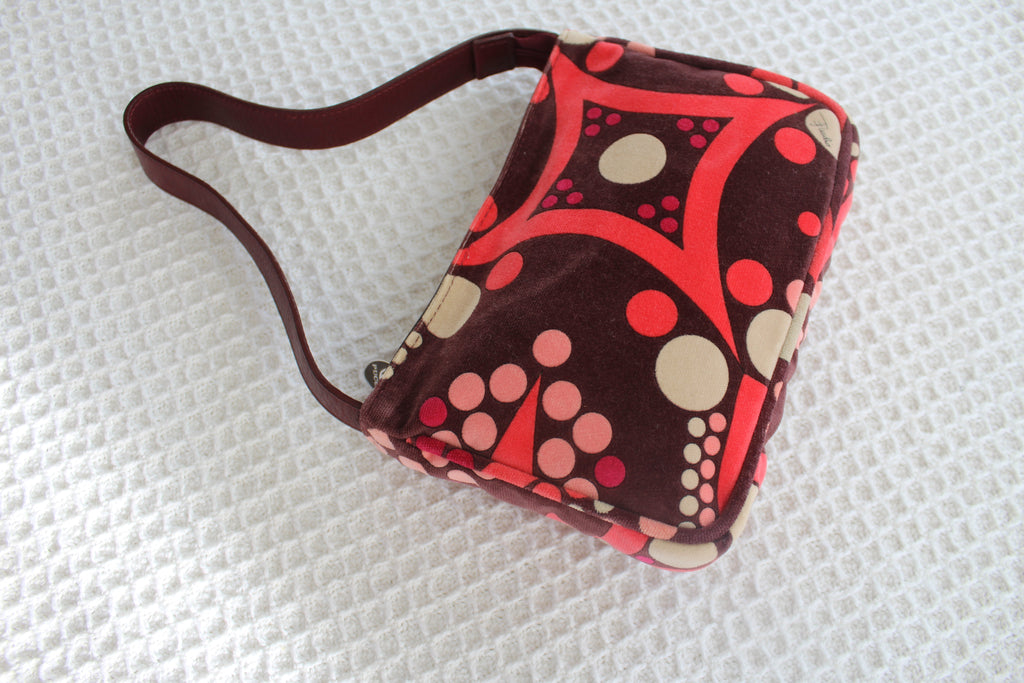 Emilio Pucci Velour Spot Patterned Mini Bag