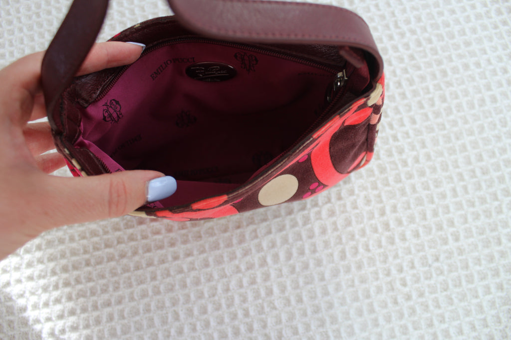 Emilio Pucci Velour Spot Patterned Mini Bag