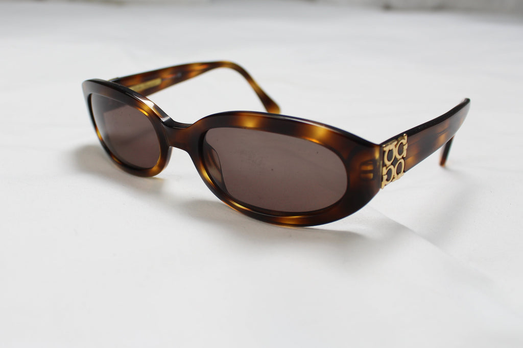 Salvatore Ferragamo 2034 Tortoise Shell Oval Sunglasses