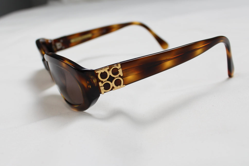 Salvatore Ferragamo 2034 Tortoise Shell Oval Sunglasses