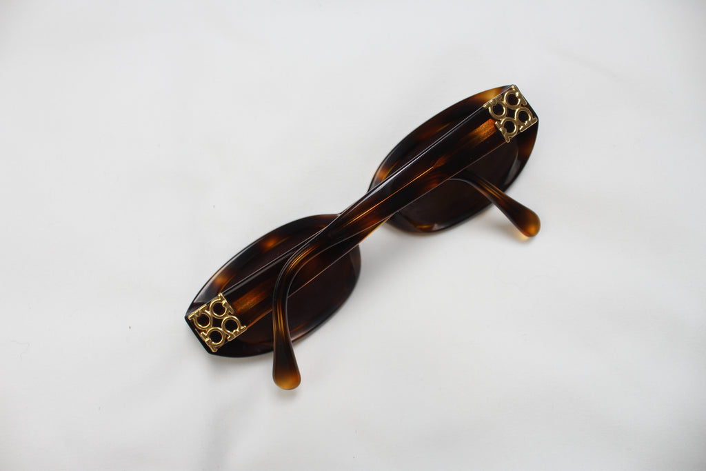 Salvatore Ferragamo 2034 Tortoise Shell Oval Sunglasses