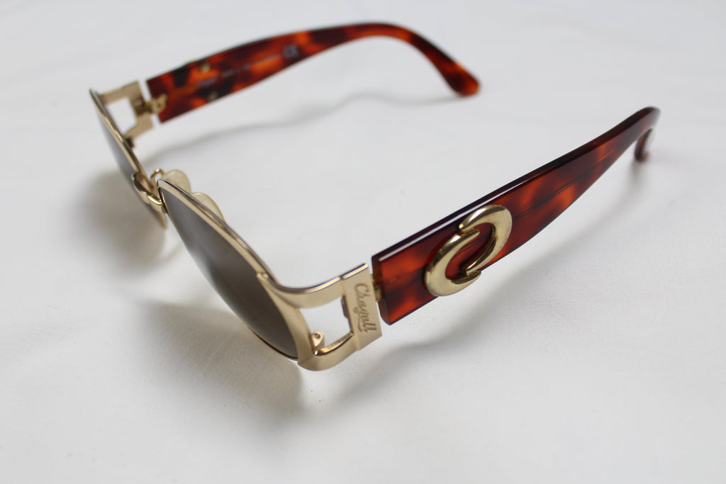 Chagall 90's Tortoise Shell Oval Sunglasses