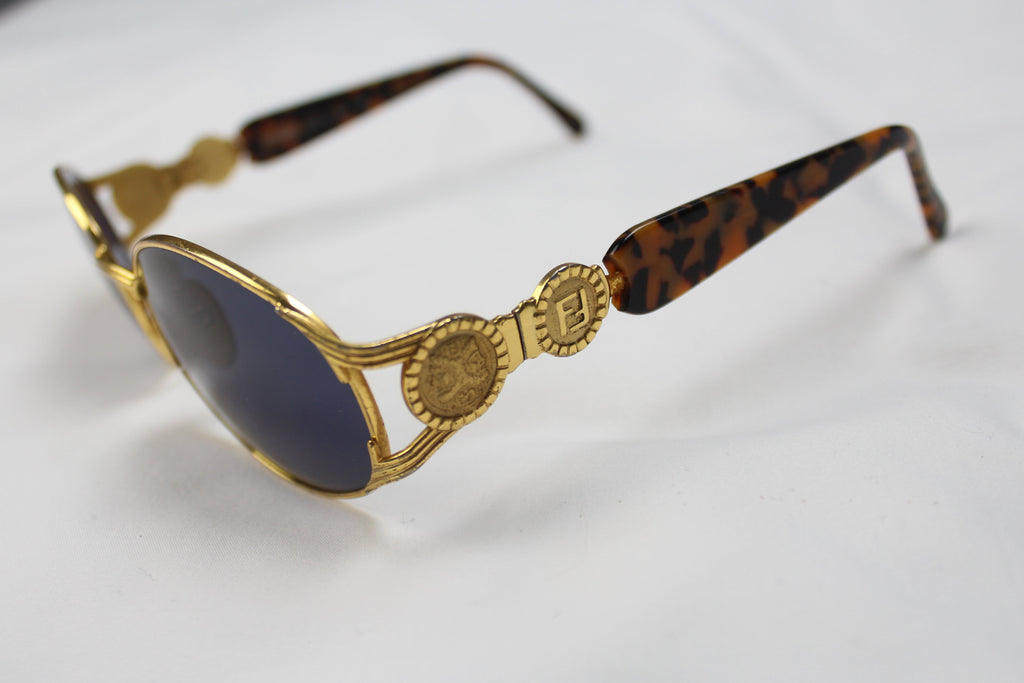 Fendi FS 261 Oval Tortoise Shell Sunglasses