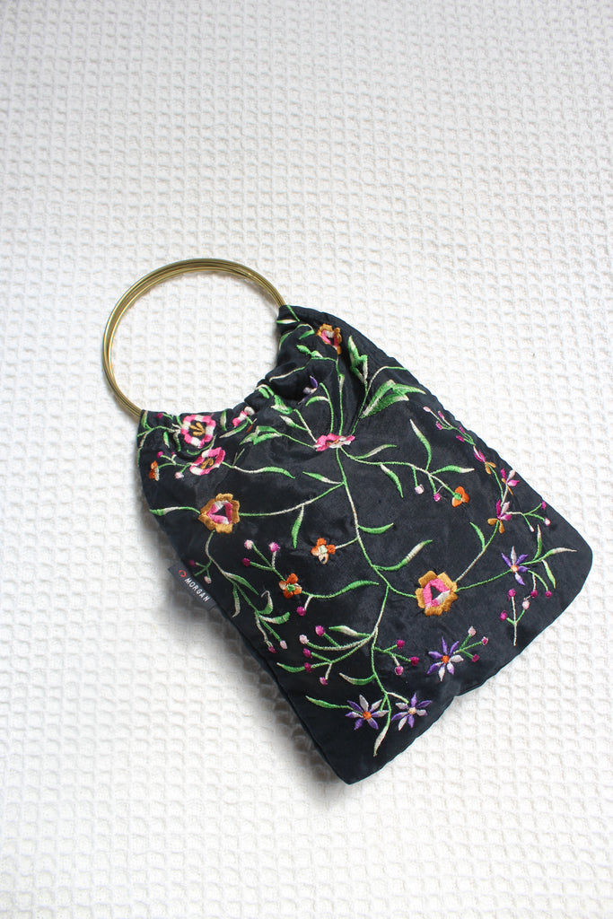 Morgan De Toi Black Flower Mini Bag