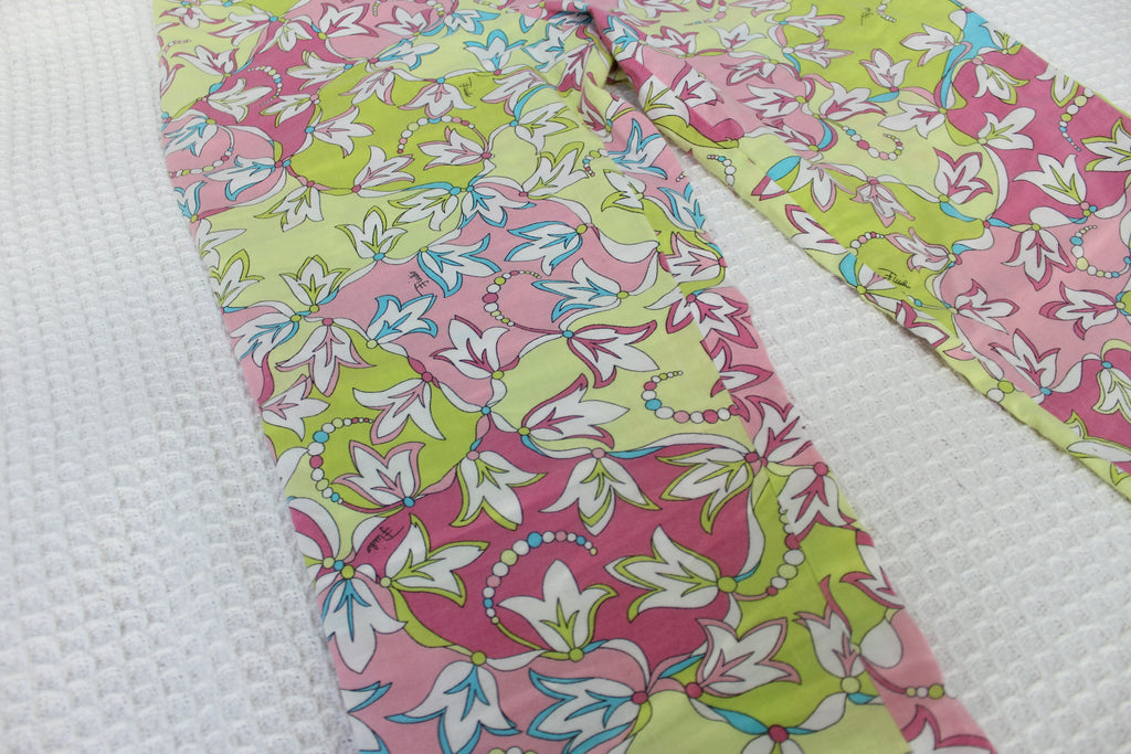 Emilio Pucci Pink & Green Capri Pants
