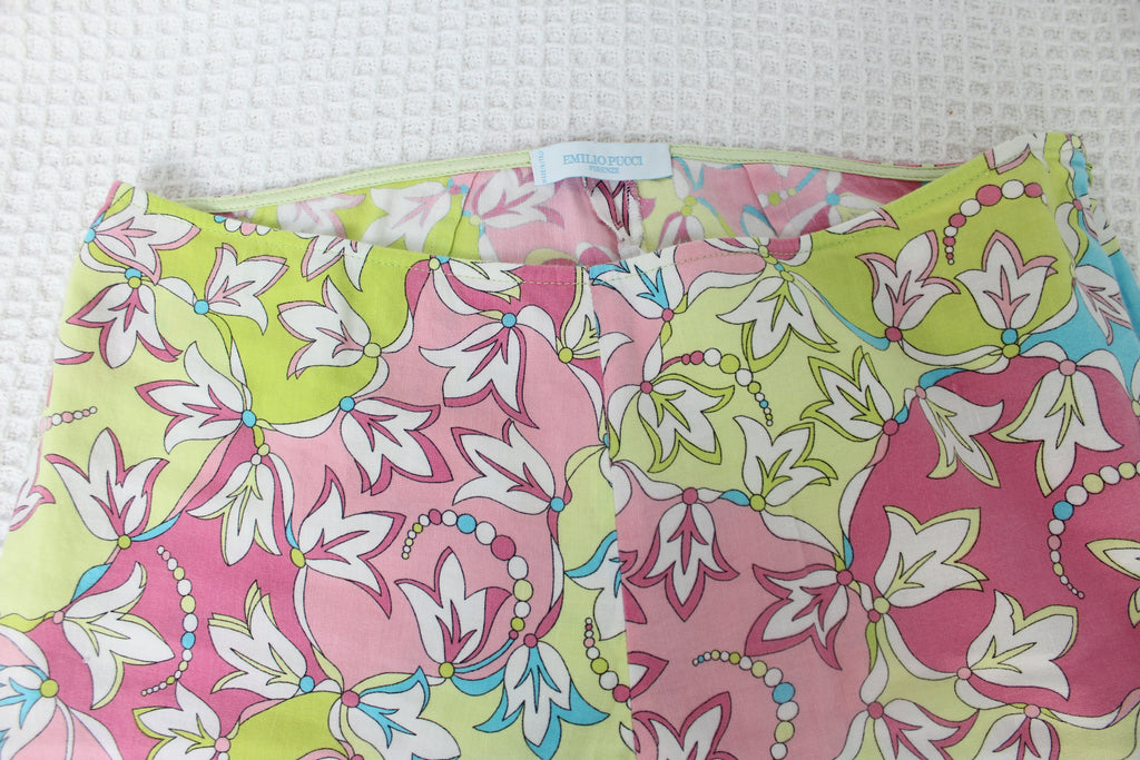 Emilio Pucci Pink & Green Capri Pants
