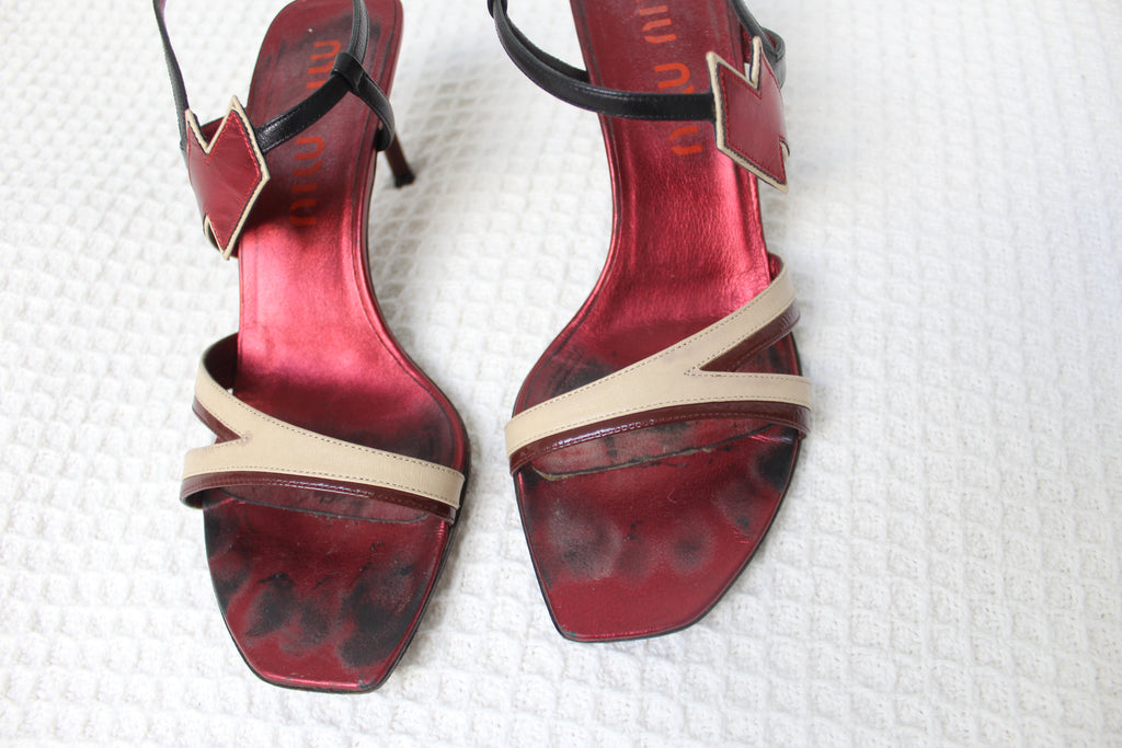 Miu Miu SS 2000 Lightning Bolt Heels 36.5
