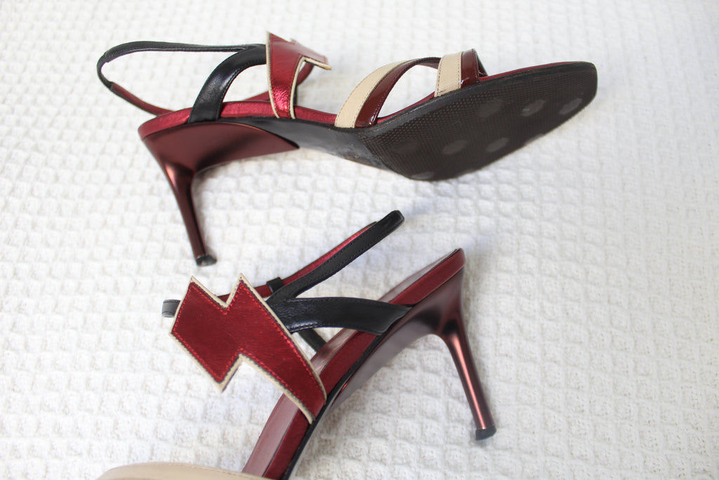 Miu Miu SS 2000 Lightning Bolt Heels 36.5
