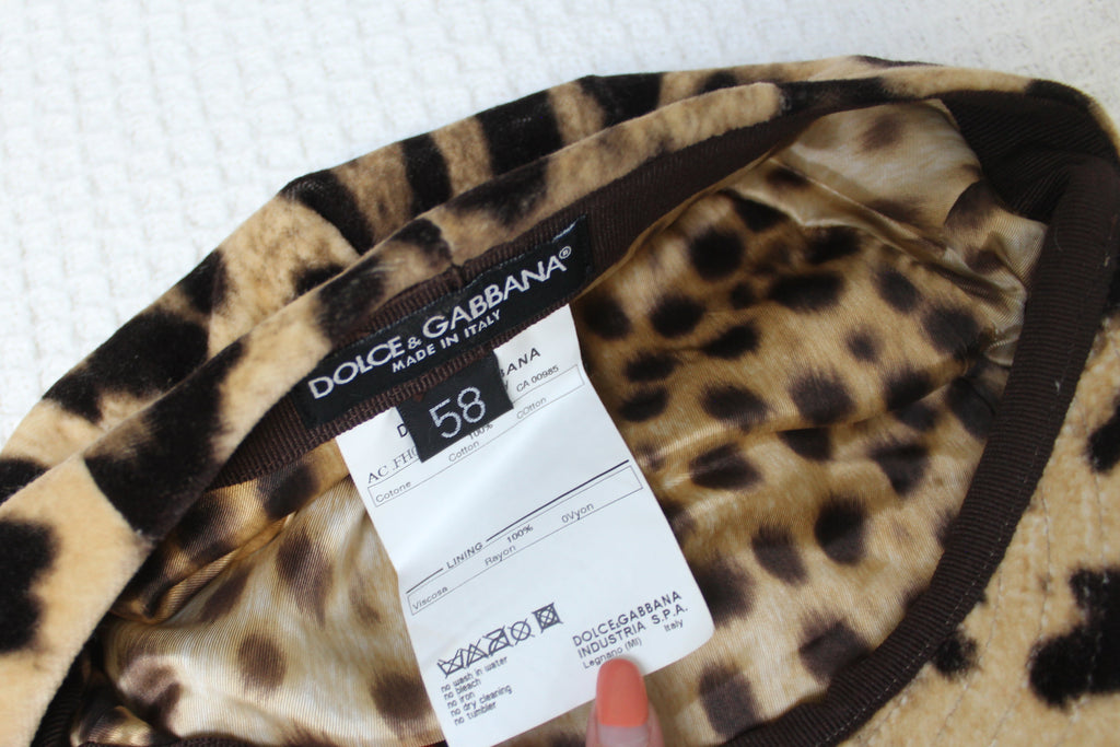 Dolce & Gabbana Leopard Print Hat