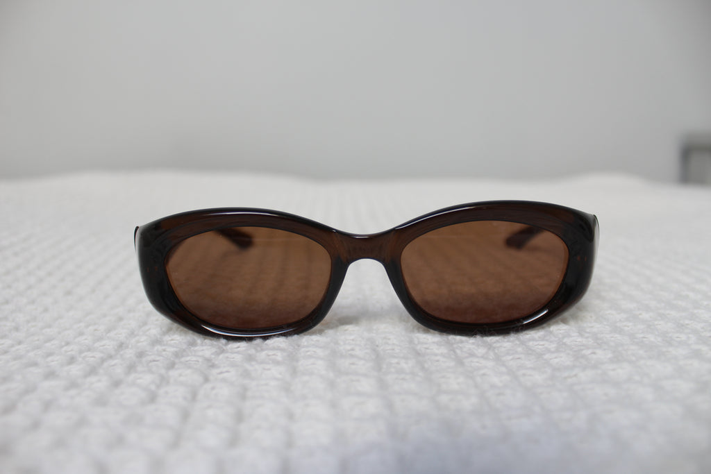 Gucci 2432 Dark Brown Narrow Sunglasses MENS