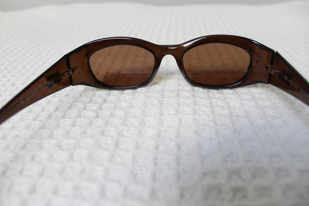 Gucci 2432 Dark Brown Narrow Sunglasses MENS