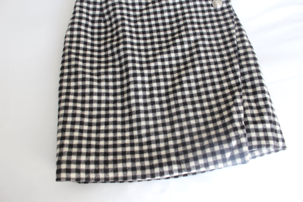 Gianni Versace Black & White Check Pinafore Dress