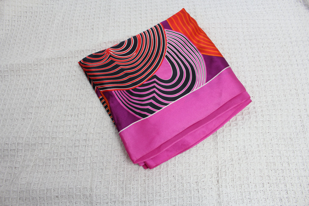 Dolce & Gabbana Retro Heart Print Silk Scarf
