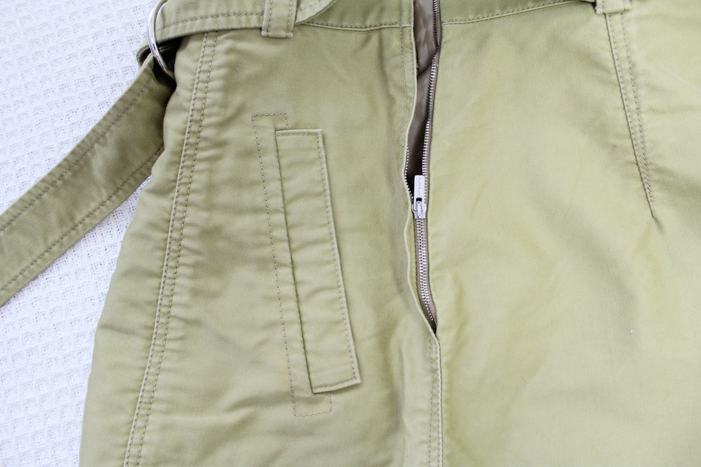Miu Miu Khaki Green Cargo Skirt IT 40