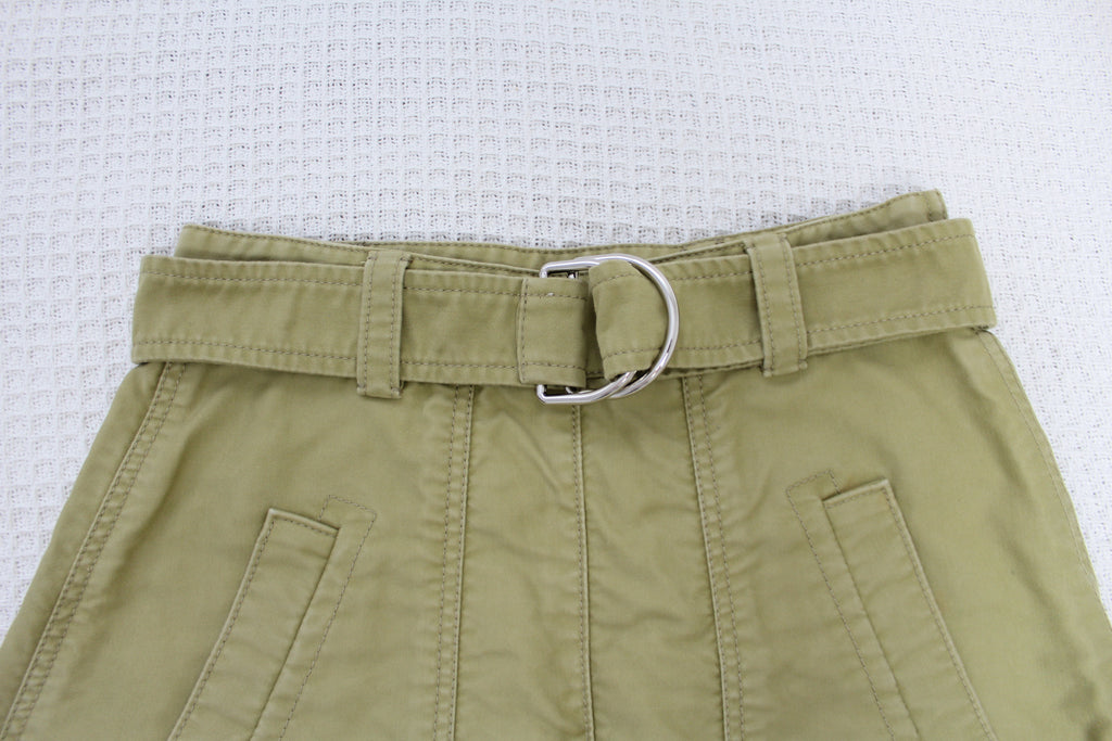 Miu Miu Khaki Green Cargo Skirt IT 40