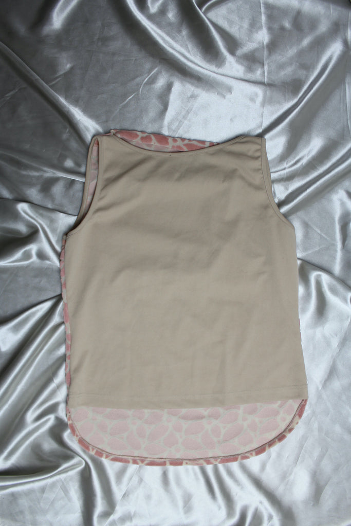 Synchro Italian Pink Spot Cowl Neck Top