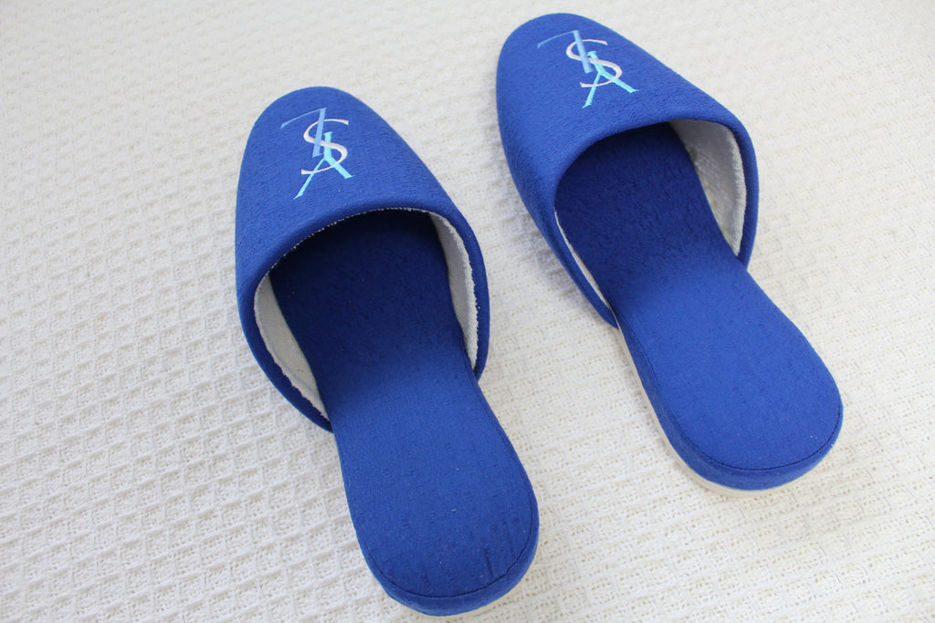 YSL Blue Logo Slippers EU 38-39