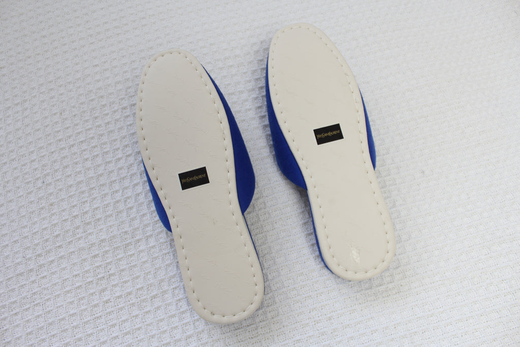 YSL Blue Logo Slippers EU 38-39