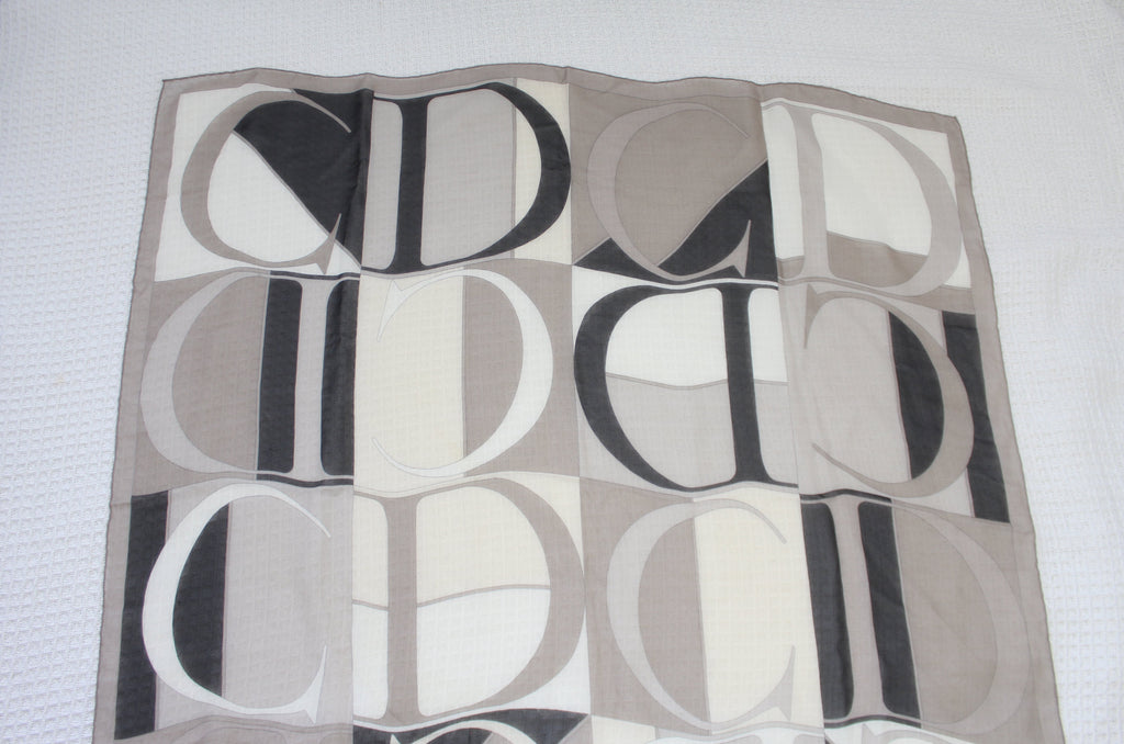 Christian Dior CD Logo Large Silk Square Scarf